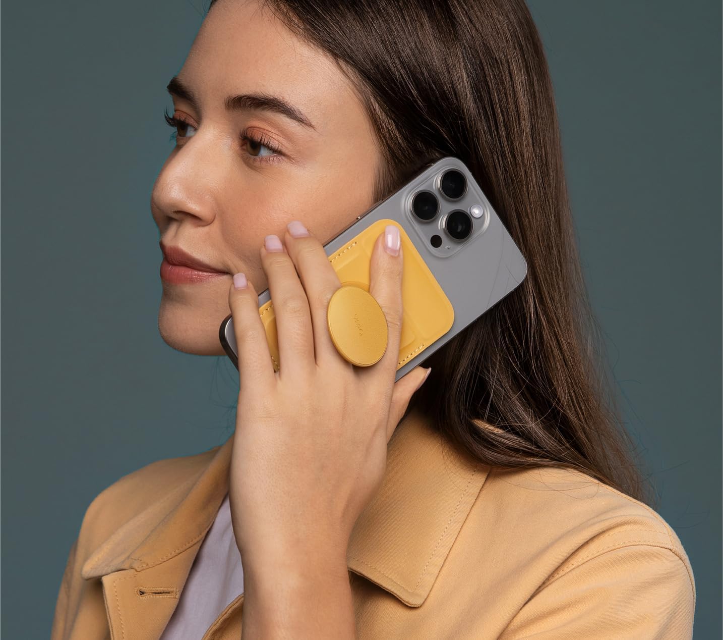 Uniq Magnetic Card Holder Grip Stand Flixa | Yellow Uniq Magnetic Card Holder Grip Stand Flixa | Yellow